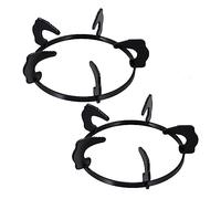 Alipis 2 Pcs Cast Iron Pan Support for Gas Hob, Black Wok Support Ring with Bevelled Design, Replacement Stove Rack for Burners, Kitchen Accessories