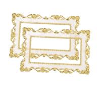 Alipis 2 Pcs Decorative Light Switch Cover Panels Plastic Wall Switch Plate Protectors with Elegant White and Gold Trim Install Home Wall Decor for Bedroom Bathroom Kitchen