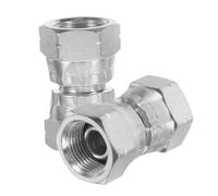 Alipis 2 Pcs Female-to-Female Equal Swivel Joint Adapter Connector Hydraulic Bsp 3/8" to 3/8" with 15.2Mm Inner Diameter for Construction Engineering and Agricultural Machinery