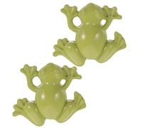 Alipis 2 Pcs Frog-Shaped Decorative Cabinet Knobs, Metal Single Hole Kitchen Cabinet Handles and Dresser Drawer Pulls, Blue Green Design for Wardrobe and Drawer Hardware