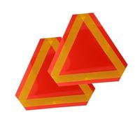 Alipis 2 Pcs Slow Moving Vehicle Reflective Triangle Sign High Hard Aluminum Rear Warning Board for Improved Visibility and Road Safety