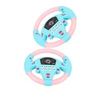 Alipis 2 Pcs Steering Wheel with Light and Sound Portable Driving Simulator for Durable Racing Car Playset for Boys and Interactive Early Learning and Travel Entertainment