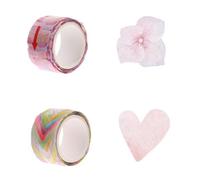 Alipis 2 Rolls Flower Petal Sticker Washi Tape Self-adhesive Decorative Craft Tape for Scrapbook Journal Planner Multipurpose Paper Embellishment Easy to Remove Without Residue