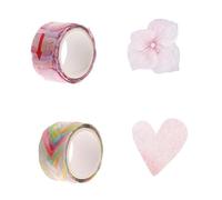 Alipis 2 Rolls Flower Petal Washi Tape Floral Masking Tape for Scrapbooking Decorative Stickers Paper Material Easy to Use Residue Journaling and DIY Projects