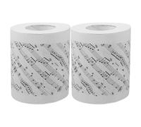 Alipis 2 Rolls Music Themed Toilet Paper Roll with Unique Musical Note Design, Soft and Gentle on The Skin, Easy to Use Bathroom Tissue for Office and Special Occasions