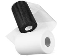 Alipis 2 Rolls Tulle Fabric 15Cm X 100 Yards Sheer Bridal Mesh Netting for Wedding Draping and Craft Decorations White Black