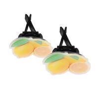 Alipis 2 Set Acrylic Lemon Car Air Freshener Clips Durable Aromatherapy Vent Decoration Chic Multifunctional Car Perfume Clips for Freshness