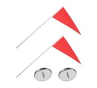 Alipis 2 Sets Golf Cup and Flags Portable for Golf Putting Green Stainless Steel Red Flag Quick Installation Weather Resistant for Home Backyards and Tournaments
