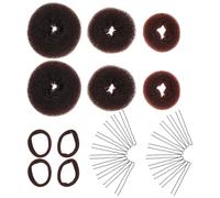 Alipis 2 Sets Hair Bun Maker DIY Styling Hair Curler U-shaped Hairpins for Ponytail Holder Ponytail