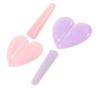 Alipis 2 Sets Heart Shape Embossed Nail Bending Mold, Acrylic Nail Art Frame Tool with Pink and Purple Matte Finish for Home Manicure and Party Decorations