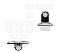 Alipis 2 Sets Plastic Reptile Food Water Bowls with Suction Cups, Sturdy Design to Serve Water and Food for Spiders and Lizards, Feeding Dish for Crawling Pets in Terrariums