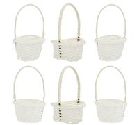 Alipis 2 Sets Portable Mini Basket Woven Baskets Craft Adornment Photo Prop for Home Decor Small for Photographing