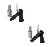 Alipis 2 Sets Rotatable Mop Pole Adapter with Aluminum Alloy Threaded Head Flexible Swivel Joint for Window Cleaner Dust Mop Household Brush Quick Disassembly and Easy Maintenance