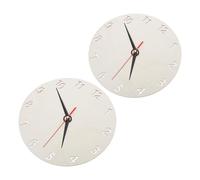 Alipis 2 Sets Rustic Farmhouse Clock Face Blank 23cm round Wooden Clock Dial for DIY Crafts and Decorating Beige Wood Upgrade for Holidays