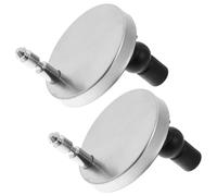 Alipis 2 Sets Stainless Steel Toilet Seat Screws Hinge Fixings 60mm Q-type Two-segment Toilet Lid Connect Fittings for Bathroom Replacement Parts