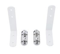 Alipis 2 Sets White Right Angle Brackets L-Shaped Corner Screen Clips with Fixing Function High Reliability Steel and Aluminum Alloy for Office Desk Partition