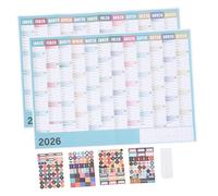 Alipis 2 Sets Yearly Planner Large Paper Calendar Wall 2026 Year Planner Wall Calendar Poster Poster 2026