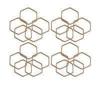 Alipis 20 Pcs 16mm Hexagon Charms and Pendants DIY Jewelry Making Supplies with Hollow Geometric Copper Frames for Earrings and Necklaces, 18k Gold Tone, Crafting Accessories for Creative Designs