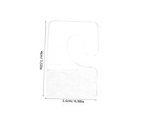 Alipis 200pcs Clear Self-Adhesive Hang Tabs with Strong Adhesion Transparent Plastic Slot Display Hooks for Retail Store Small Item Hanging and Space Optimization