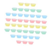 Alipis 200pcs Solid Color Paper Muffin Cups Oil Baking Liners for Cupcakes Medium Grease Resistant Wrappers Mixed Rose Red Yellow Green Blue and Non Stick for Bakery Party Dessert Use