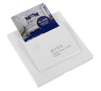Alipis 20a Card-activated Power Switch with Time Delay and Three-wire Design, White PC Material Wall Panel for Energy Saving in Hotels, Dormitories, and Hospitality Settings