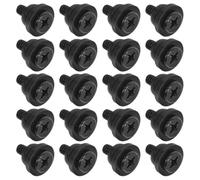 Alipis 20Pcs 3.5-Inch Hard Drive Mounting Screws, HDD Shock Absorption Screws with Rubber Washers, Hard Disk Drive Bolts for PC Case and Desktop Maintenance, 0.39 Inch, Black