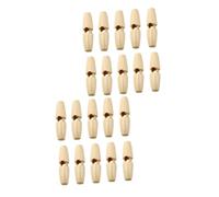 Alipis 20Pcs 6Cm Ivory Sewing Buttons for Coats and Sweaters, Wooden Horn-Style Replacement Buttons for DIY Clothing and Overcoat Crafting