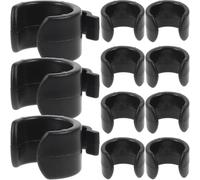 Alipis 20pcs Black Plastic Cable Clips for Microphone Cable with 20mm Wire Diameter, Portable Design Preventing Tripping Hazards, for Outdoor Use and Travel