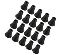 Alipis 20pcs Black Rubber Drum Leg Protectors for Drum Kit Floor Feet Portable Anti-slip Rack Stand Protectors for Percussion Parts