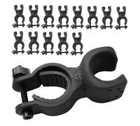 Alipis 20pcs Cane Holder Clips for Walkers Flashlight Mount Brackets for Walking Sticks Wheelchairs Mobility Scooters Bike Lamp Extension Brackets for Nighttime Safety