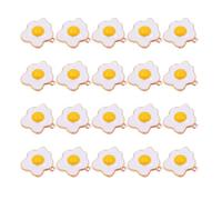 Alipis 20pcs DIY Alloy Omelette Pendants Creative Jewelry Accessories for Necklace Earrings Crafts Stylish and Alloy Omelette Decors for Handmade Jewelry Making