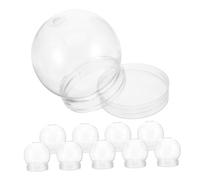 Alipis 20pcs DIY Small Transparent Plastic Snow Globe Containers with Screw Caps Bulk Fillable Water Globes for Christmas Crafts and Snowball Decorations