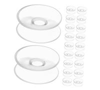 Alipis 20pcs Double Sided Suction Cups Clear PVC Plastic Strong Suction Pads for Glass Metal Tiles Mirrors Aquariums Tables Home Office Use Non Marking Removable Clear Bumpers