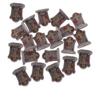 Alipis 20pcs Halloween Village Miniature Resin Tombstones, Small Gothic Graveyard Decor Set with Cross Gravestones, Versatile Halloween Dollhouse Accessories for Party Decoration