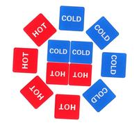 Alipis 20PCS Hot and Cold Water Stickers Acrylic Self Adhesive Labels Red Blue Temperature Signs for Bathroom Faucets Shower Home Hotel Washroom Safety