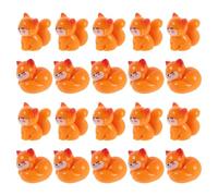 Alipis 20pcs Little Fox Figurine Mini Fox Collectibles Statue Sculpture for Micro Landscape Terrarium Lawn Home Decorations Cute Desktop Ornament