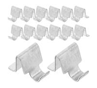 Alipis 20Pcs Metal Shelf Support Clips Cabinet Holder for Office and Home, 8Mm S-Type Small Shelf Clasps with Iron Buckles and Foot Pads, Multi-Functional Closet and Showcase Shelving