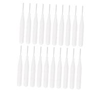 Alipis 20pcs Mini Interdental Brushes with Caps Multi-use Cosmetic and Eyebrow Makeup Tools Portable Oral Care for Travel Home and Work