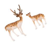 Alipis 20pcs Miniature Deer Figurines Christmas Reindeer Cake Toppers Mini Elk Figures for Micro Landscape Fairy Garden Decorations with Realistic Detailing and Smooth Finish
