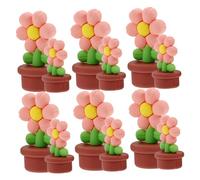 Alipis 20pcs Miniature Potted Plants Dollhouse Flower Pots for Decoration Charming Beige Signs Tiny Greenery Dollhouse Accessories for Creative Scenes