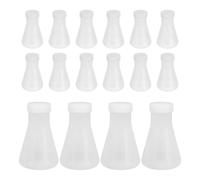 Alipis 20pcs Ml Plastic Conical Flask with Leakproof Design and Impact-resistant Material, White Science Flask Suitable for Research and Biological Settings
