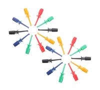 Alipis 20pcs Multimeter Test Probes Colorful Large Spring Hook Clips for Electronic Testing with Plastic Material Mini Hooks for Circuit Board Diagnosis and Experimentation
