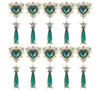 Alipis 20pcs Nail Gem Nail Accessories Flat Bottom Alloy and Glass Easy to Use Not Easy to Get Deformed Creative Unique Style for Enthusiasts DIY Manicures at Home