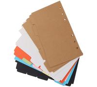 Alipis 20pcs Paper Index Dividers for Binder with 6 Holes, Portable Study Accessory with Indexing and Referencing Features, Multi-Colour Tabs Including Green, Pink, Yellow, Blue, Red,