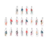 Alipis 20pcs Plastic Human Figure Pendant Charm, Jewelry Pendant for Key Chains and Charm Bracelets, Art Craft Project Accessory