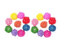 Alipis 20pcs Rattan Ball Chew for Hamsters and Guinea Pigs Lightweight and Sturdy Pet Cage to Reduce Boredom Suitable for Outdoor and Indoor Use Random Color