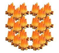 Alipis 20Pcs Resin Campfire Models Miniature Bonfire Decorations for Fairy Garden Micro Landscape, Fake Fireplace Ornaments for DIY Flower Pot and Camping Theme Party Supplies