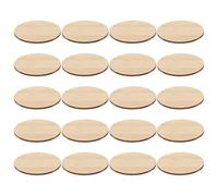 Alipis 20pcs Round Unfinished Bamboo Circle Blanks for DIY Painting and Craft Projects, Natural Wood Material, for School Recess Playtime Or Rainy Day at Home Activities