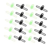 Alipis 20pcs Silicone Fishing Hook Keepers with Dark Rings Bait Holders for Rod Mount Soft Protective Lure Hooks Organizer for Night Saltwater and Freshwater Fishing Gear