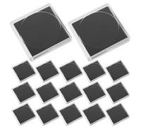 Alipis 20Pcs Small Square Coin Collection Boxes with Adjustable Inner Pads Portable Black Coin Storage Organizer for Collectors Suitable for Medals Tokens at Home or Travel